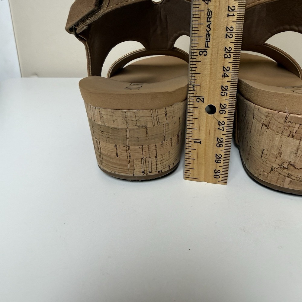 Boutique by Corky's Gold Strap Platform Wedge Heels Women's Slingback Shoes Sz 9 - Picture 11 of 11